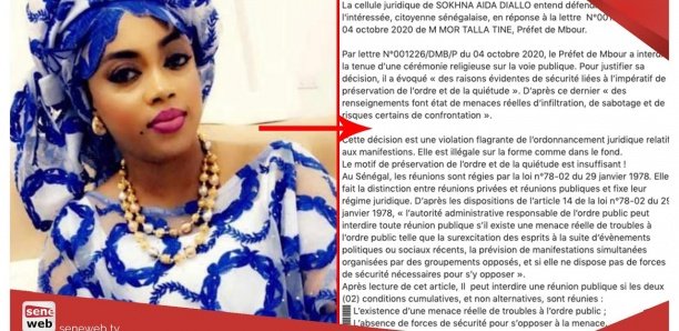 Vidéo-Magal à Madinatoul Salam : Aida Diallo compte attaquer l’arrêté du préfet de Mbour