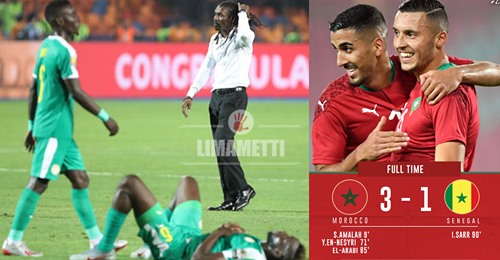 (Vidéo) Football : Les lions du Sénégal chutent lourdement devant le Maroc (3 – 1). Le résumé de la rencontre. Regardez