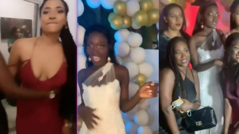 Vidéo- Mariage VIP, Ndeye Marie de la Serie Karma en robe de class se défoule avec ses plus belles copines