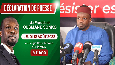 🔴 Suivez la Déclaration de presse du Président Ousmane SONKO￼