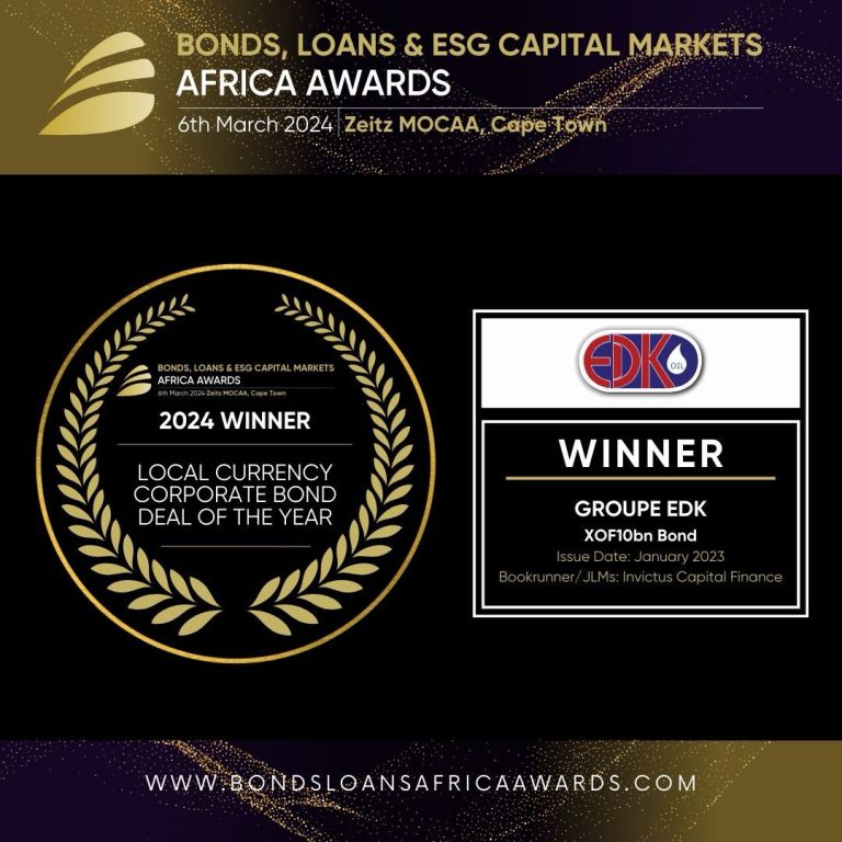 Le Groupe EDK triomphe aux Bonds, Loans & ESG Capital Markets Africa 2024