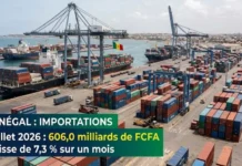 Importations du Sénégal : 606,0 milliards de FCFA décaissés en juillet 2026